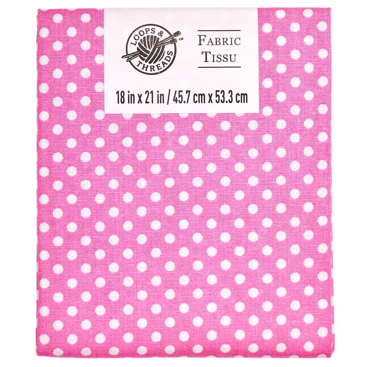 Pink & White Small Dots Cotton Fabric by Loops & Threads®